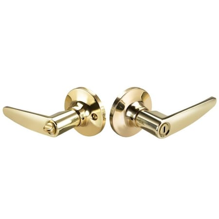 Yale Privacy Lock with Alpharetta Lever Bright Brass Finish ALPR3